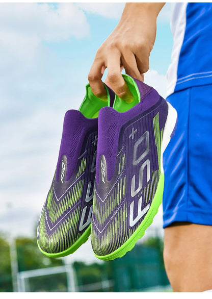 New Men's Football Boots Turf Comfortable Ultralight Soccer Shoes Non Slip Sport Fg Grass Cleats Futsal Indoor Adult Non-Slip