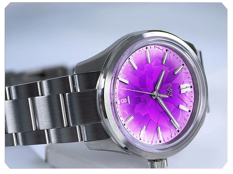 WM Watch Automatic Mechanical Watch NH35 Glacier Series 100M Waterproof AR Coated Sapphire Welly Merck Watches For Man WM226