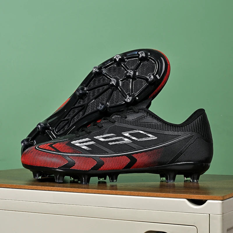 Nouvelles chaussures de football pour hommes, chaussures de sport respirantes, chaussures de football d'extérieur antidérapantes, chaussures de futsal de haute qualité, haute tige, ultralégères, pour les matchs
