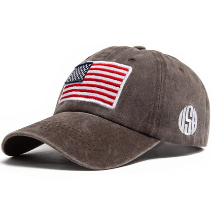 USA-Flagge Herren-Baseballkappe Retro-Stickerei Gewaschene Baumwolle Dad Hats Mode Damen Hip-Hop-Kappen Sommer Outdoor-Sonnenvisier-Hut