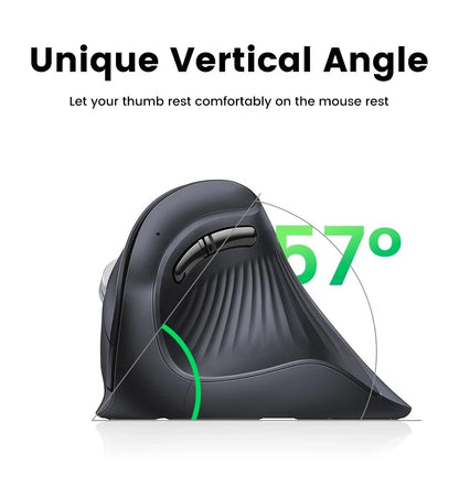 Mouse Wireless Bluetooth5.0 2.4G Ergonomic 4000DPI 6 Mute Buttons for MacBook Tablet Laptops Computer PC Mice