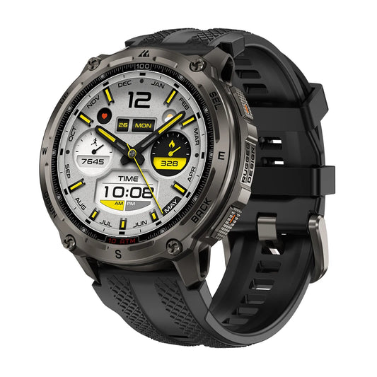 KOSPET Tank T4: smartwatch da uomo resistente, di livello militare, interamente in acciaio inossidabile, con GPS, impermeabile fino a 100 m, adatto all’apnea fino a 45 m, con monitoraggio della salute
