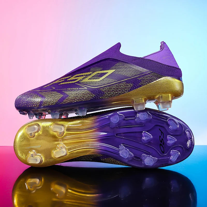 Nouvelles chaussures de football pour hommes, mi-hautes, légères, très vendues, pour l'entraînement sur herbe, antidérapantes, crampons de haute qualité pour l'extérieur.