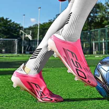 Chaussures de football F50 pour hommes, crampons d'entraînement rapides, chaussures de football antidérapantes pour extérieur, Chuteira Campo 35-45