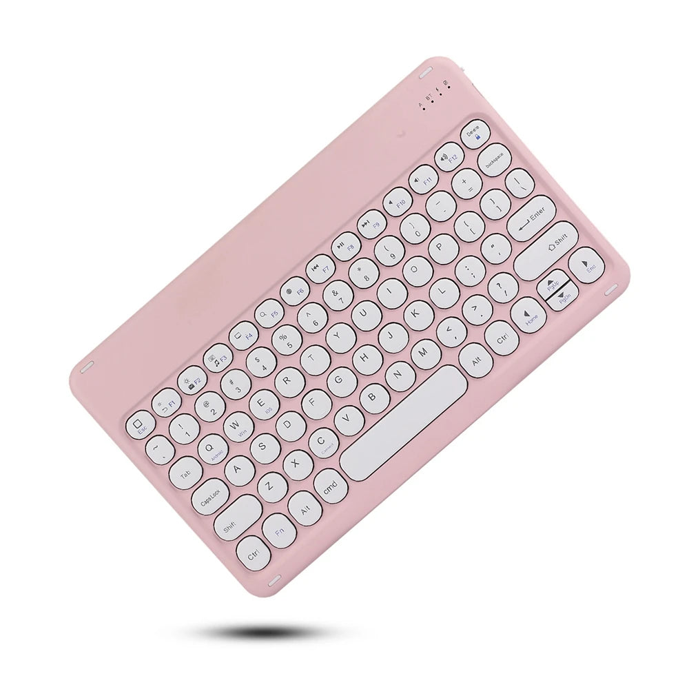 10 in Wireless Keyboard For Apple Xiaomi Huawei Samsung Bluetooth Mouse For iOS Android Windows System Round Keycaps Big Battery
