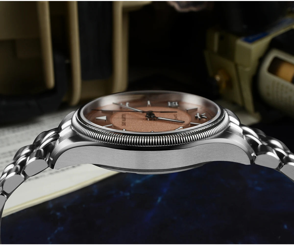 San Martin 39.5mm Men Pilot Watch YN55 Automatic Mechanical Aviation Watches Chinese Style Original Design SN0033 Field Reloj