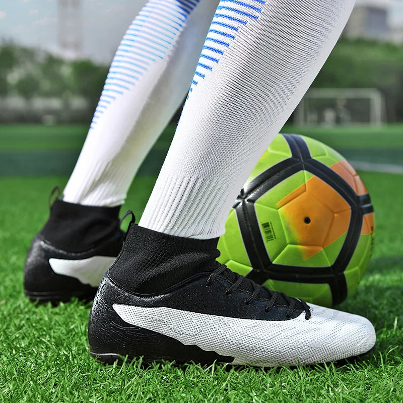 Chaussures de football professionnelles pour hommes/femmes, antidérapantes, à crampons FG, respirantes, pour l'entraînement