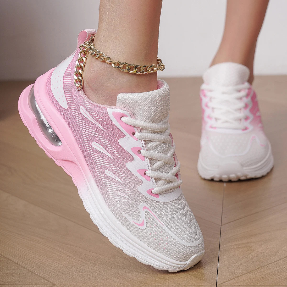 Sneaker Women Walking Shoes Womens Fashion Air Cushion Mesh   Breathable Tennis Sport Shoes