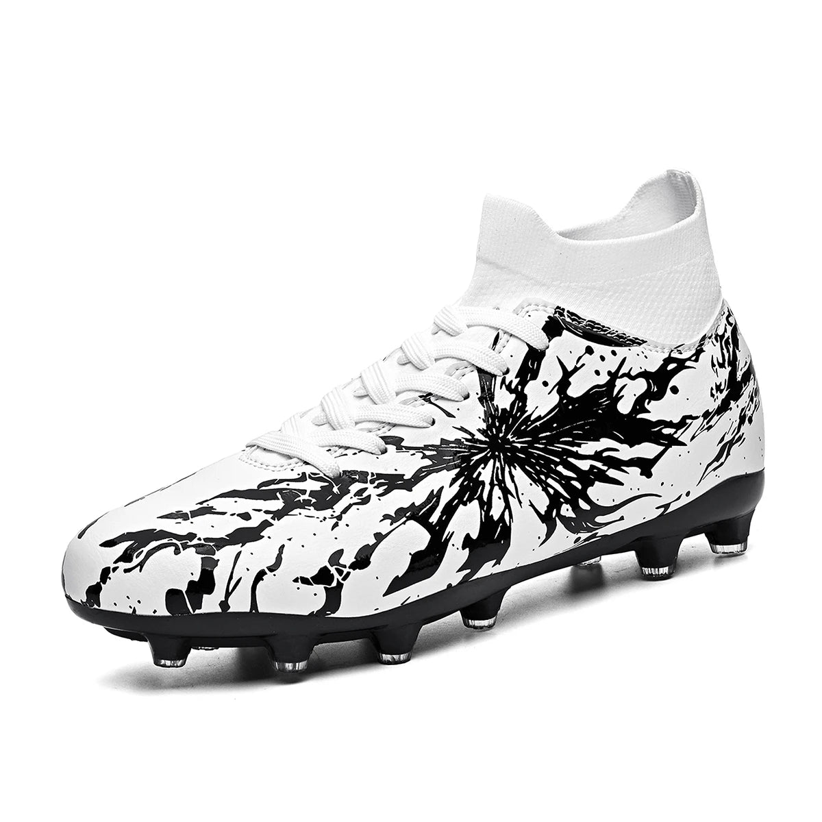 Chaussures de football pour hommes, modèle AG FG, design aérodynamique et léger, excellente adhérence, idéales pour les entraînements quotidiens sur gazon et les matchs de l’équipe de football scolaire.