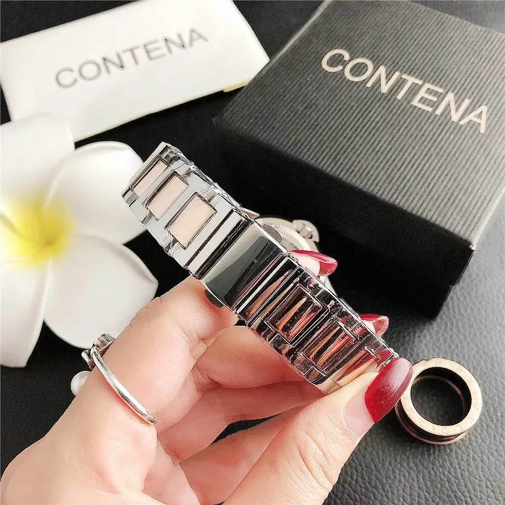 New Brand Luxury Stainless Steel Men and Women Luxury Atmosphere Quartz Watches Fashion Blue Balloon Women Date Watch Suit