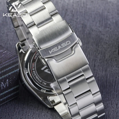 KEASO Top Men's Dive Watch C3 Super Luminous 316L Solid Steel 20Bar Waterproof Sapphire Mirror MIYOTA 2035 Quartz Movement Watch