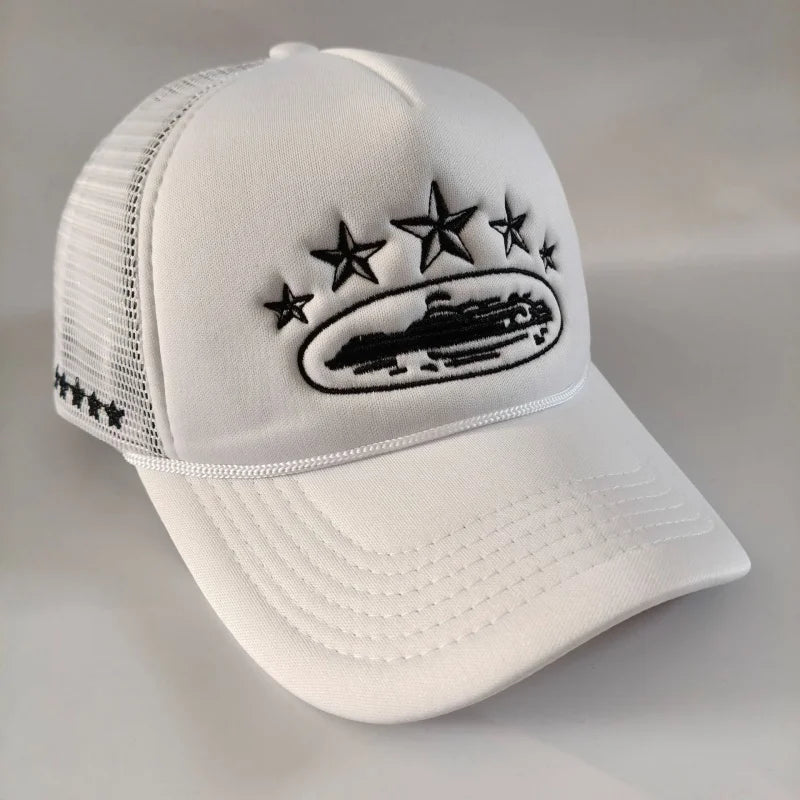 Cappellini da baseball unisex stampati - Nuovi cappellini unisex hip hop traspiranti con visiera parasole in rete, versatili e alla moda, in stile streetwear