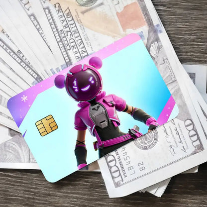 Cuddle Team Leader Fortnite Game Card Stickers for Bank Access Protective Waterproof Film Cover Sticker Surprise Gift