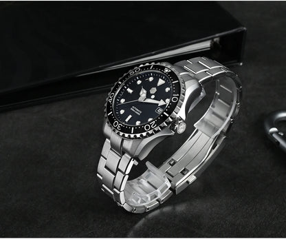 San Martin New 40mm Diver Watch YN55 Enamel Dial Classic Luxury Men Automatic Mechanical Watches Sapphire Waterproof 300m SN0009