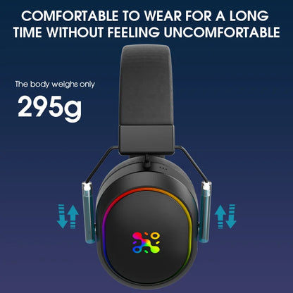 LDON Wireless Gaming Headset for PS5 PS4 Bluetooth 2.4GHz Headphone with Surround Sound Memory Foam for Switch Laptop Mobile Mac