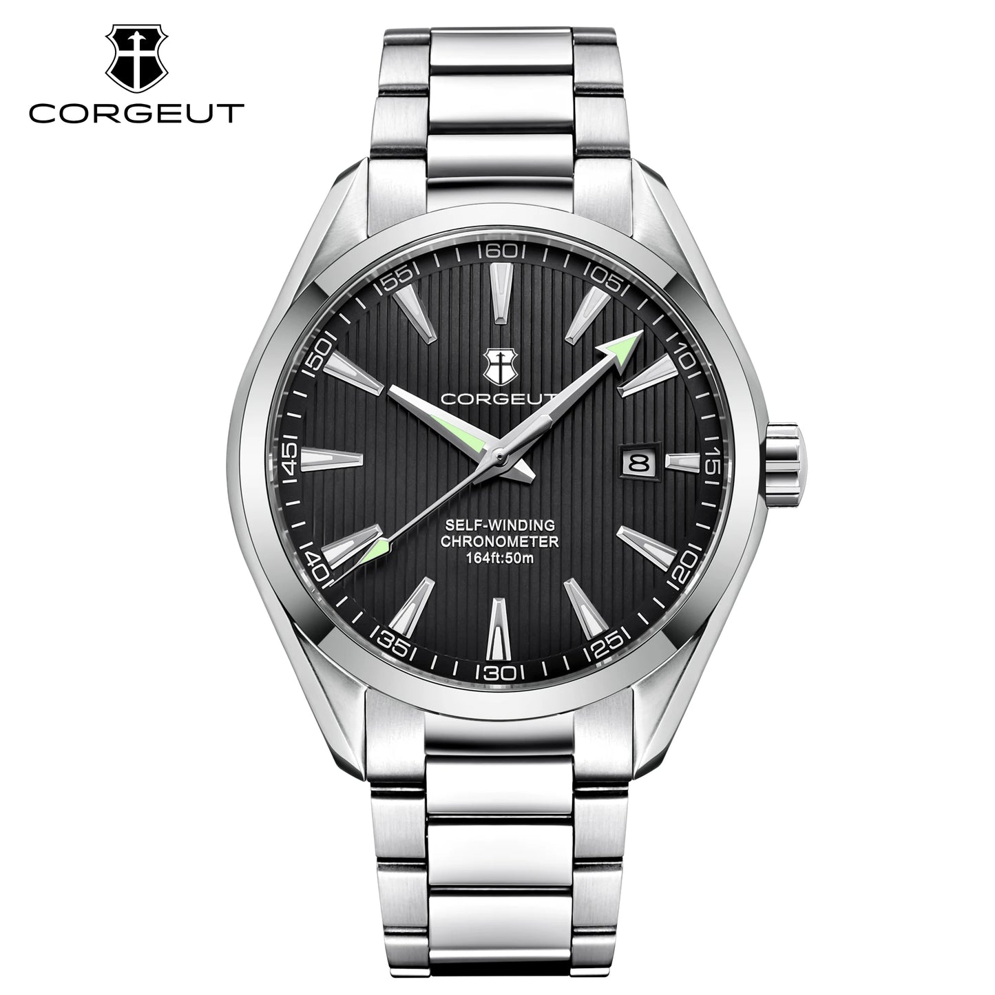 CORGEUT 41mm Luxury NH35 Movement Watch for Men Sapphire Glass Sport Clock Automatic Men's Watch Mechanical Watches