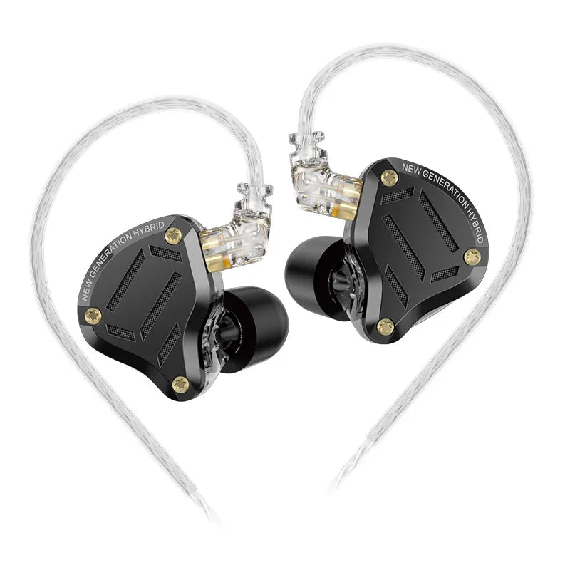 KZ ZS10 PRO 2 In Ear Monitor IEM,1DD+4BA Hybrid Wired Earbuds,with 4-Level Tuning Switch,3-Way Crossover Gaming Earbud IEM Cable