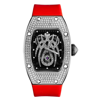 HANBORO Spider Collection Spider Ruby and Diamond Crafted Luminous Full Diamonds Luxury Women's Watch