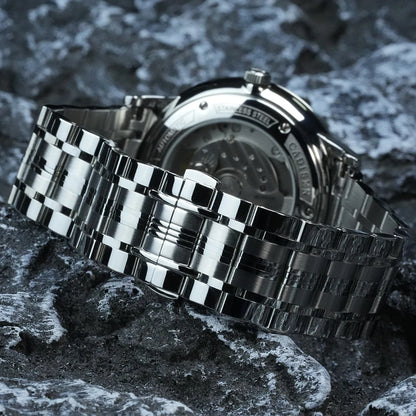 CADISEN Automatic Mechanical Ultra-thin Wristwatch MIYOTA 9015 Top Brand Luxury Curved Single-dome Sapphire Crystal Watch Man