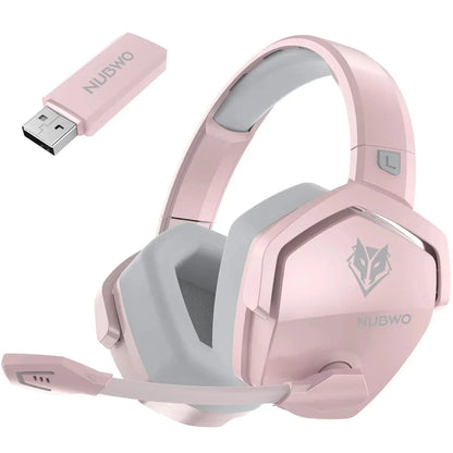 NUBWO G06 Pro Wireless Gaming Headset with Charging Station for Headset and PS5 Controller 17ms Low Latency Dynamic 50mm Drivers