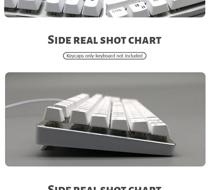 104 Keys Korean French Russian Spanish German Backlit Keycaps For Mx Switch Mechanical Keyboard OEM Profile ABS Key Caps DIY