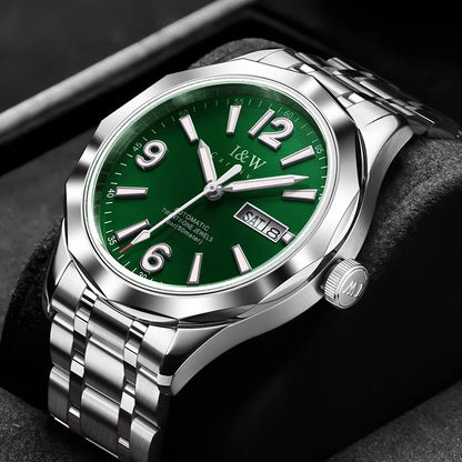 Reloj mecánico de lujo para hombre Reloj CARNIVAL de tungsteno, movimiento automático MIYOTA 8205, resistente al agua.