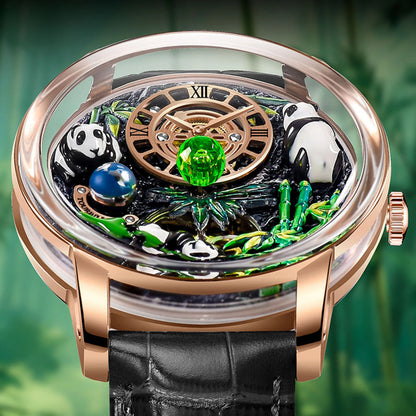PINDU Panda National Treasure Series Mechanical Watch Men M2791B Movement Sapphire Mirror Waterproof Automatic Mechanical Watch