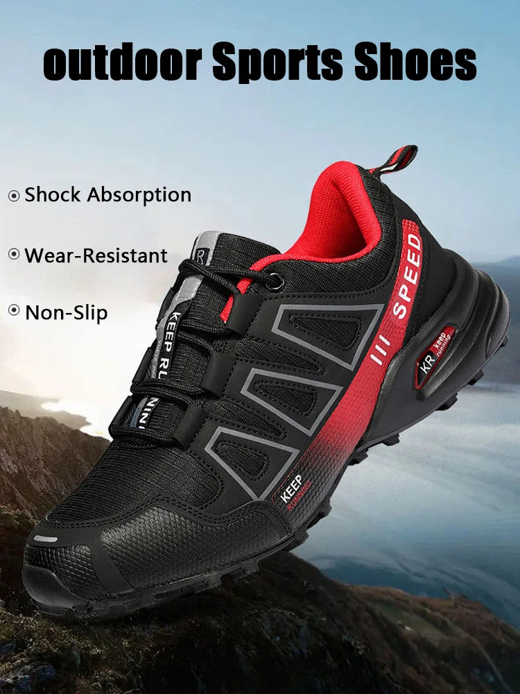 Zapatillas de senderismo para hombre, de exterior, con suela de goma antideslizante, tácticas de entrenamiento, ligeras y cómodas para senderismo, viajes y deporte