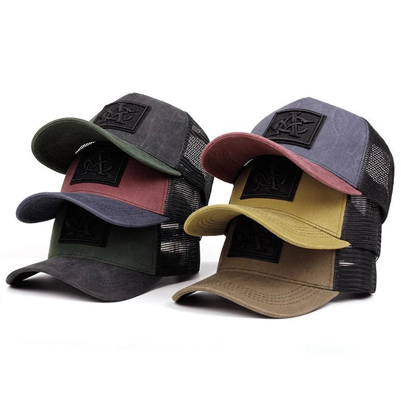 2025 New Simple Fashion Breathable Mesh Hat CA Embroidered Hip Hop Hat Outdoor Daily Leisure Decoration Hat Unisex Baseball Hat