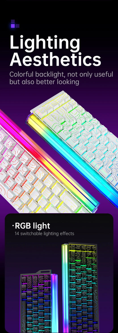 SMAILWOLF SK11 68HE Magnetic Gaming Keyboard Mechanical Wired Professional Gaming 0.01mm Quick Trigger 8KHz 0.25ms RGB Lighting