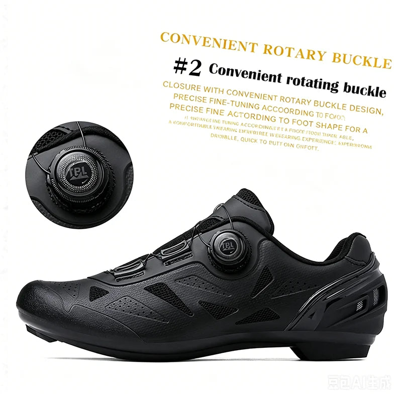 2026 New Men's Non - Slip Breathable Lock - Type Mountain Bike Cycling Shoes Durable Adjustable Outdoor Sports Footwear