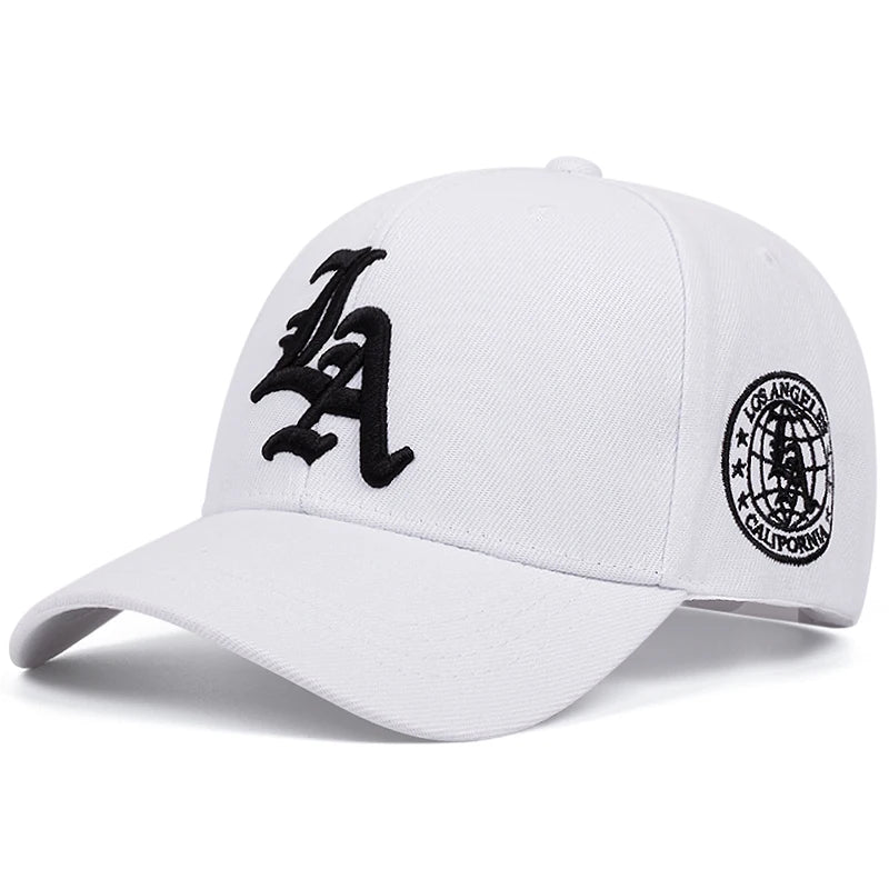2025 New LA Letter Side Earth Embroidery Women's Fashion Baseball Hat Casual Hat Men's Outdoor Sports Sunshade Hat Hip Hop Hat