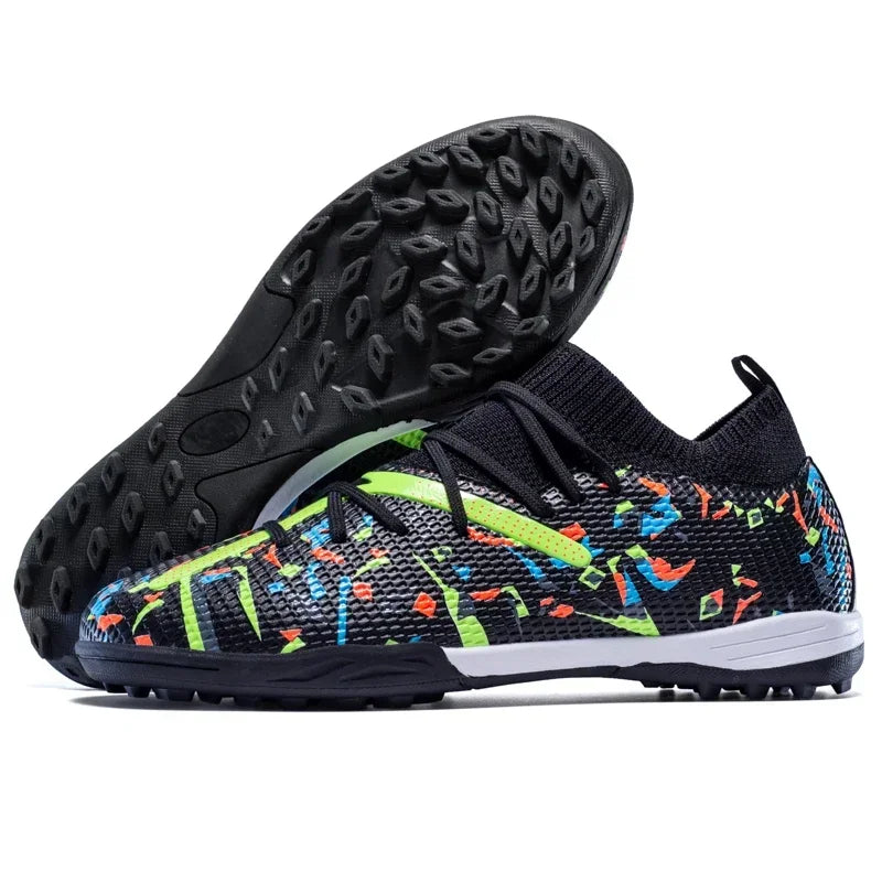 Chaussures de football à pointes longues pour hommes, chaussures de sport d'intérieur, chaussures de football professionnelles, chaussures souples respirantes unisexes, livraison directe