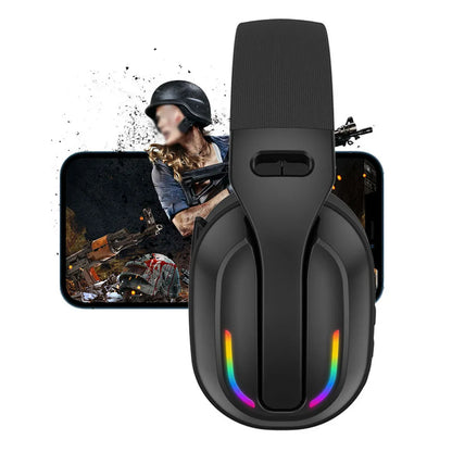 Wireless Headset B500 RGB Noise Cancelling Gaming Headphones 60H Playtime BTV5.4 & HD Sound Stereo Music Game Earphone