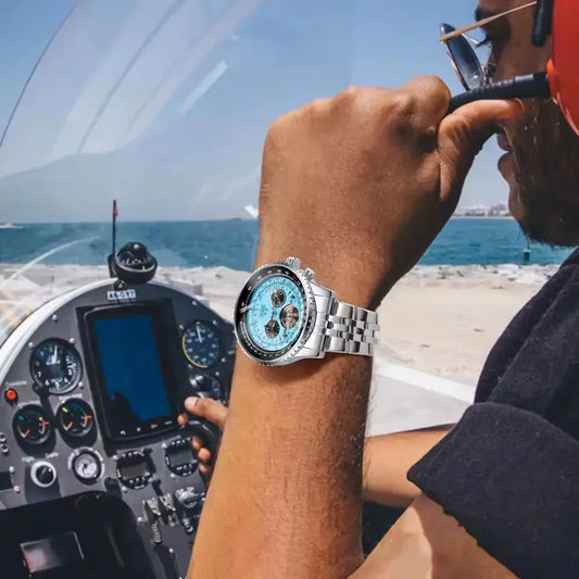 Montre mécanique automatique rétro de luxe JARAGAR 034, tourbillon, squelette creux, acier inoxydable, calendrier de la semaine, montre pour homme