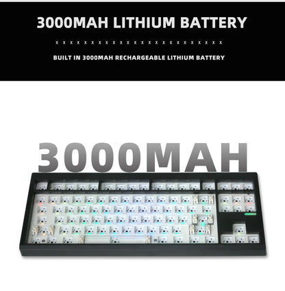ZUOYA GMK87-L Mechanical Keyboard KIT 3-Mode Wireless Bluetooth Hot Swappable Gasket Customization Keyboard Gaming Keyboard KIT