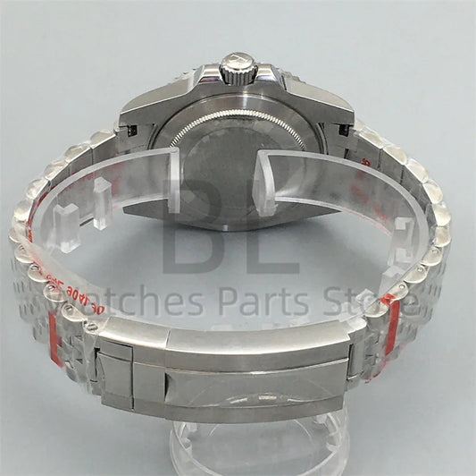 BLIGER 40 mm 515 24H GMT Orologio da uomo in acciaio inossidabile con chiusura a fibbia, movimento al quarzo luminescente, lunetta in ceramica, impermeabile fino a 10 bar, vetro zaffiro