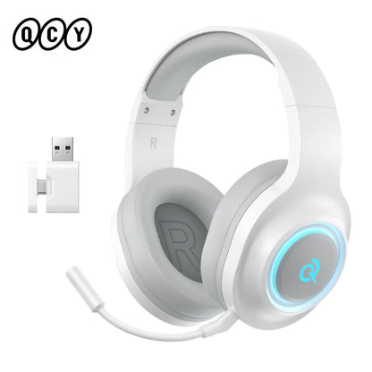 QCY Heroad V200 sur l'oreille casque 50mm pilote 7.1 Surround son casque sans fil Bluetooth 6.0 écouteurs pour PC portable PS4/5