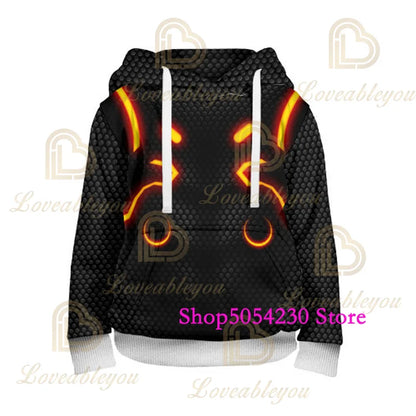 Felpa con cappuccio Fortnite con lama stampato in 3D, stile Battle Royale cartoon, per uomo e donna, felpa da eroe del gioco per adolescenti