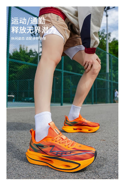 Running Shoes Marathon Speciality Men Sports Carbon Board Breathable Ultralight Womens Comfy Athletic Cushion Stability Sneakers