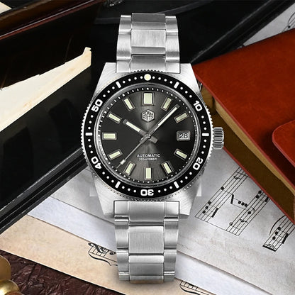 San Martin Official 41mm 62mas V4 Diver Men Watch NH35 Automatic Mechanical Watch Sapphire Glass 200m Waterproof Luminous SN0007