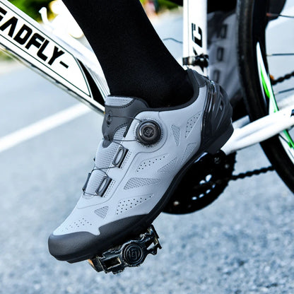 2026 New Men's Non - Slip Breathable Lock - Type Mountain Bike Cycling Shoes Durable Adjustable Outdoor Sports Footwear
