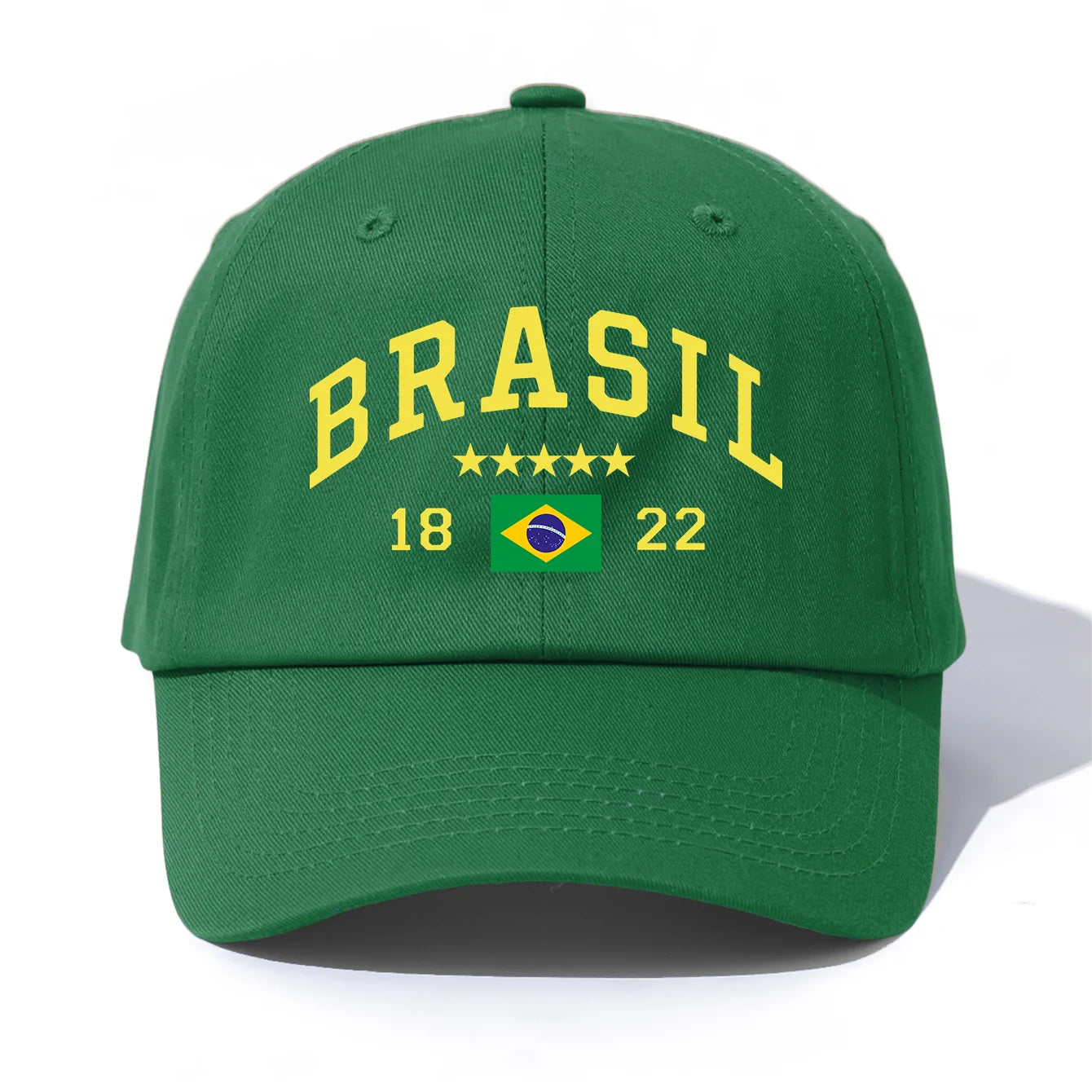 1pc BRASIL Print Baseball Cap for Adults,Minimalist Retro Style Casual Soft Adjustable Dad Hat,Perfect As Gift