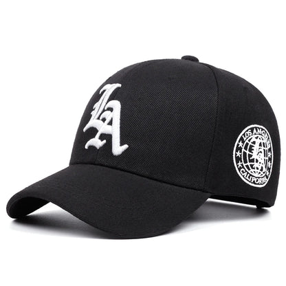 2025 New LA Letter Side Earth Embroidery Women's Fashion Baseball Hat Casual Hat Men's Outdoor Sports Sunshade Hat Hip Hop Hat