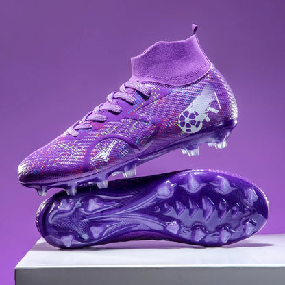 New Men Football Boots Training Soccer Shoes Breathable Grass Cleats Match Long Spikes Indoor Sneakers Ultralight Drop Shipping