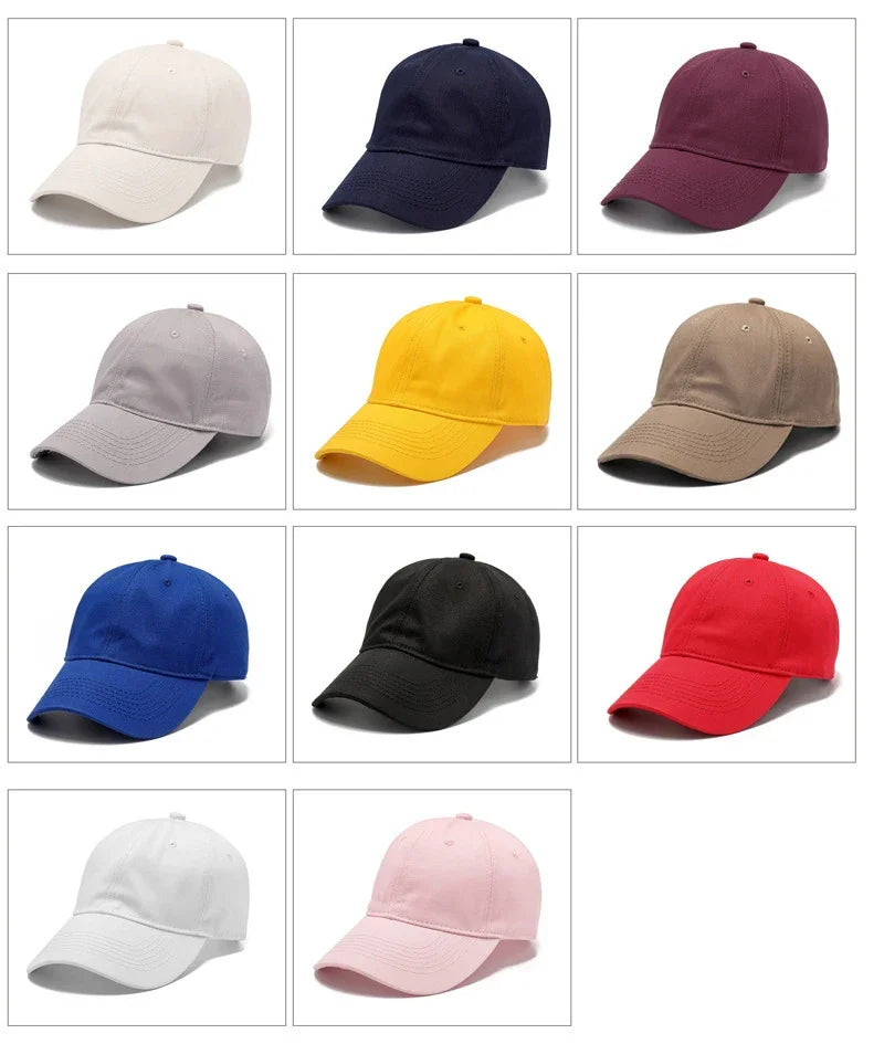 Wholesale Men Women Soft Top Baseball Cap With Custom Logo Unisex Adjustable Dad Hat Shade Hip Hop Summer Sunshade Hat Sport Hat