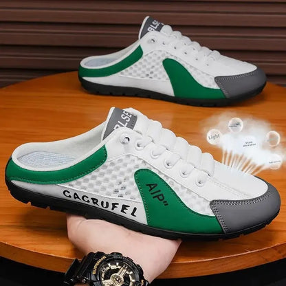 Ανδρικά casual αθλητικά παπούτσια slip-on με κορδόνια, αναπνεύσιμο mesh, unisex, για άνοιξη και φθινόπωρο, χαμηλά, επίπεδα, γρήγορη και εύκολη εφαρμογή