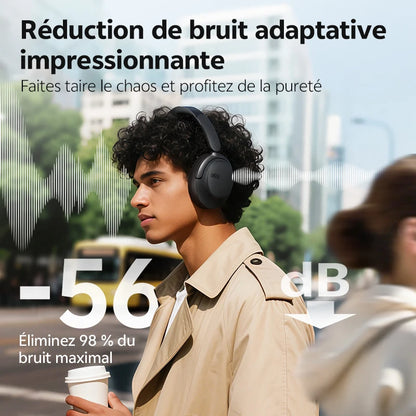 QCY H3S -56dB Adaptive ANC Over Ear Headphone Hi-Res LDAC Spatial Sound Wireless Earphone Bluetooth 6.0 Dual Driver 102H Headset