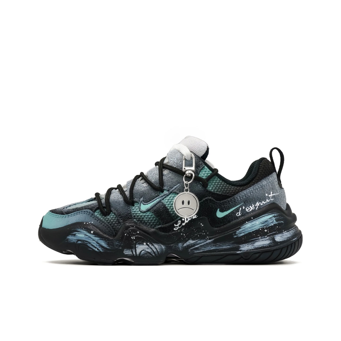 Nike Tech Hera Ink Blue Wanderer, Footprint Pioneer Low top Casual Shoes Unisex Black