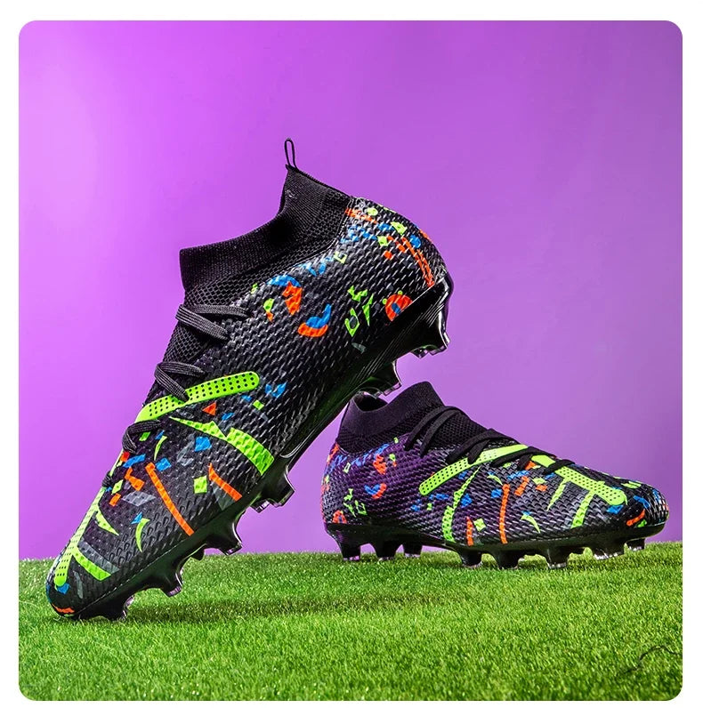 Nouvelles chaussures de football pour hommes, chaussures d'entraînement professionnelles, chaussures de football, baskets de match, chaussures de sport pour l'extérieur sur gazon, antidérapantes, ultralégères, unisexes